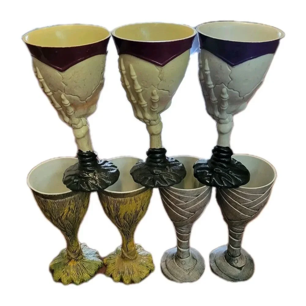 Vintage Halloween Plastic Monster Goblets 7